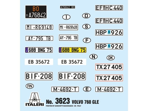 Italeri Volvo 760 GLE 1/24 plastikinis automobilio surinkimo rinkinys