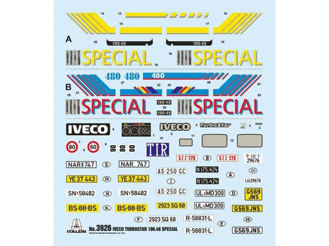 Italeri IVECO Turbostar 190.48 Special 1/24 surenkamas modelis