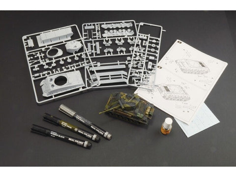Sherman M4A3E8 „Fury“ tanko surinkimo rinkinys su dažais ir įrankiais 1/56