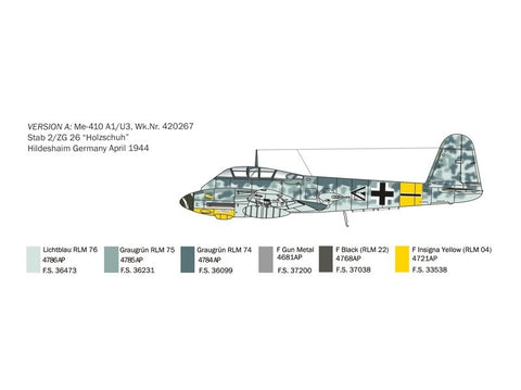 Italeri Messerschmitt Me 410 Hornisse 1/72 plastikinis lėktuvas