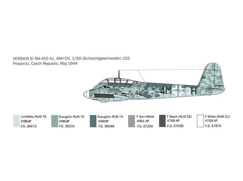 Italeri Messerschmitt Me 410 Hornisse 1/72 plastikinis lėktuvas