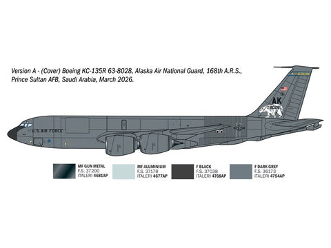 Italeri KC-135 R/FR Stratotanker degalų papildymo lėktuvo modelis 1/72, 91281