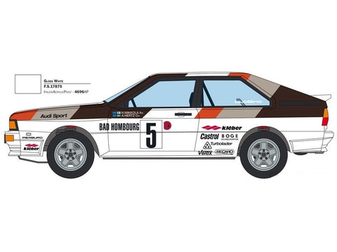 Italeri Audi Quattro 1981 Monte Carlo ralio 1/24 plastikinis surinkimo rinkinys