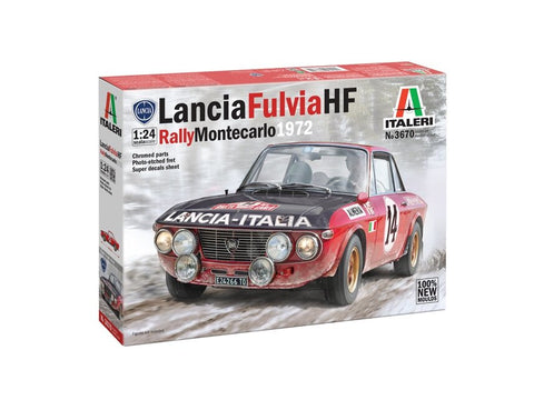 Italeri Lancia Fulvia HF Rally Monte Carlo 1972 1/24 surenkamas modelis