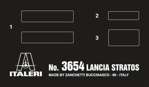 Italeri Lancia Stratos HF 1/24 plastikinis surinkimo rinkinys (3654)
