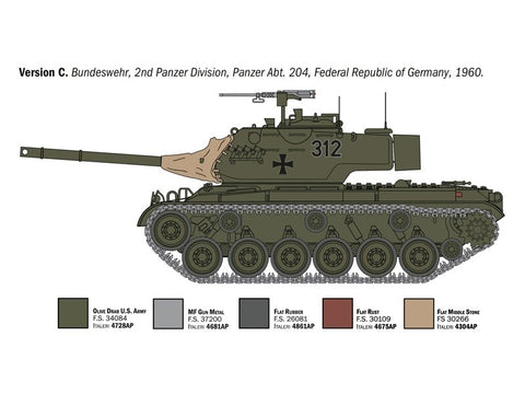 Italeri M47 Patton tankas 1/35 plastikinis surenkamas modelis (6763)
