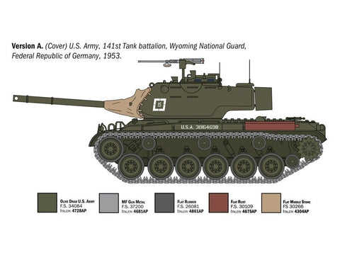 Italeri M47 Patton tankas 1/35 plastikinis surenkamas modelis (6763)
