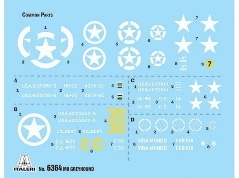 Italeri M8 Greyhound 1/35 plastikinis šarvuočio modelio rinkinys