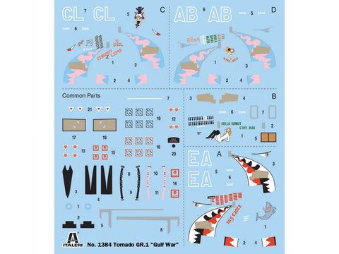 Italeri Panavia Tornado GR.1, 25 m. Golfo karo jubiliejus, 1/72 rinkinys