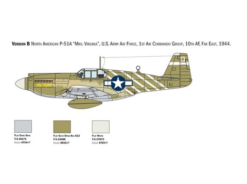 Italeri P-51A Mustang 1/72 plastikinis surinkamas lėktuvo modelis