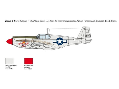 Italeri P-51A Mustang 1/72 plastikinis surinkamas lėktuvo modelis