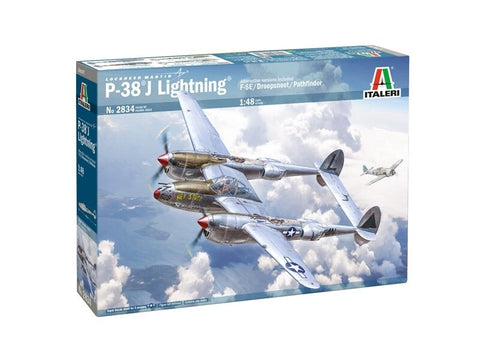 Italeri Lockheed P-38J Lightning 1/48 plastikinis lėktuvas, surinkimo rinkinys