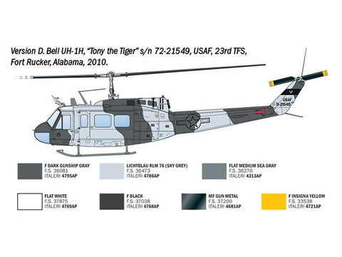 Italeri Bell AB-205/UH-1D SAR sraigtasparnio modelis 1/48