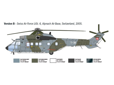 Italeri Eurocopter AS332 Super Puma sraigtasparnio modelis 1/72, 25,5 cm
