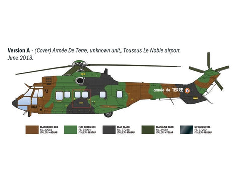 Italeri Eurocopter AS332 Super Puma sraigtasparnio modelis 1/72, 25,5 cm