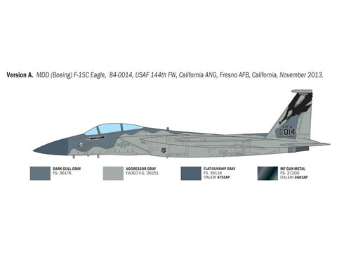 Italeri F-15C Eagle plastikinis lėktuvo modelis 1/48 su lipdukais 40 cm