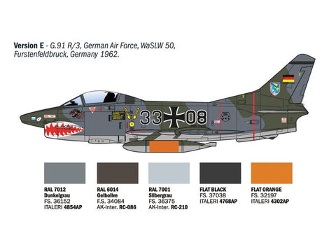 Italeri FIAT G.91 R 1/48 plastikinis surenkamas lėktuvo modelis