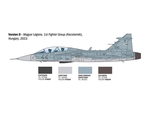 Italeri Saab JAS-39D Gripen dvivietis lėktuvas 1/72 plastikinis rinkinys