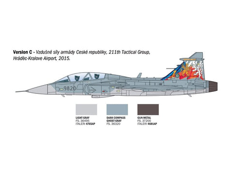Italeri Saab JAS-39D Gripen dvivietis lėktuvas 1/72 plastikinis rinkinys