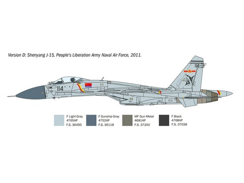 Italeri Sukhoi Su-33 Flanker-D 1/72 plastikinis lėktuvo modelio rinkinys