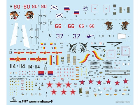 Italeri Sukhoi Su-33 Flanker-D 1/72 plastikinis lėktuvo modelio rinkinys