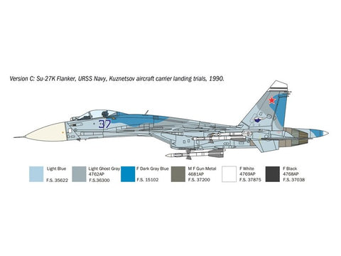 Italeri Sukhoi Su-33 Flanker-D 1/72 plastikinis lėktuvo modelio rinkinys