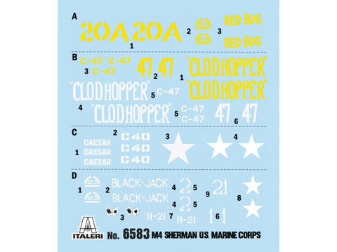 Italeri M4 Sherman JAV jūrų pėstininkų 1/35 plastikinis modelis (6583)