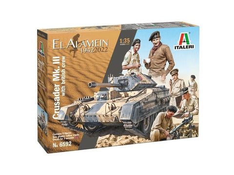 Italeri Crusader III tanko modelis su britų įgula, El Alamein 1942, 1/35 #6592
