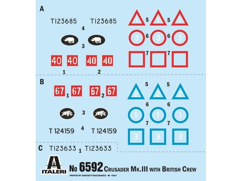 Italeri Crusader III tanko modelis su britų įgula, El Alamein 1942, 1/35 #6592