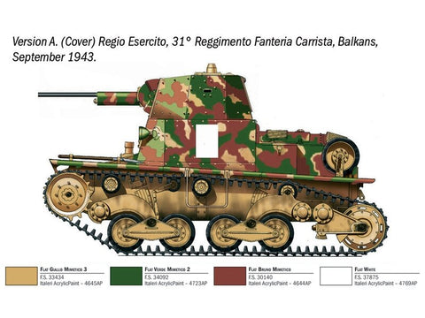 Italeri Carro Armato L6/40 plastikinis tanko modelis 1:35, 11 cm