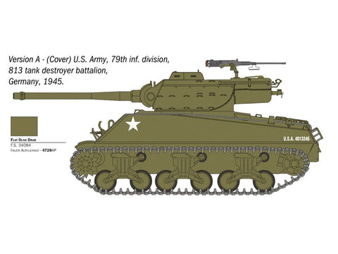 Italeri M36B1 90mm GMC savaeigio pabūklo surenkamas modelis 1/35, 96538