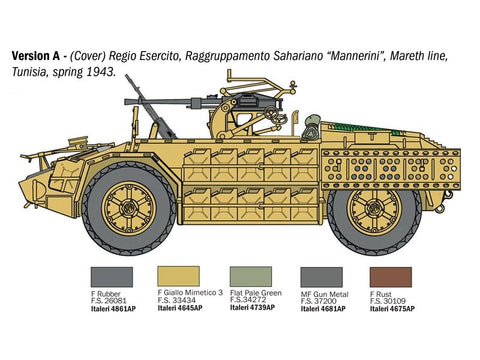 Italeri SPA-Viberti AS 42 Sahariana 1/72 plastikinis surinkimo rinkinys