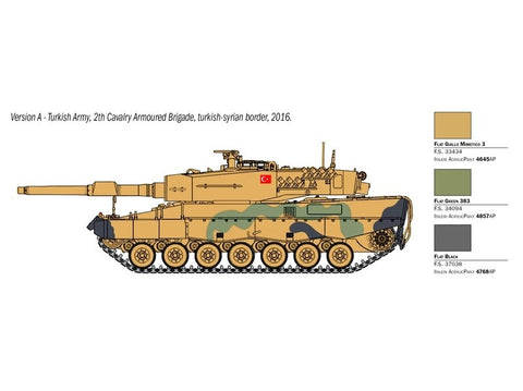 Italeri Leopard 2A4 1/35 plastikinis surenkamas tanko modelis