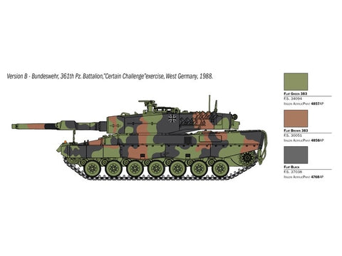 Italeri Leopard 2A4 1/35 plastikinis surenkamas tanko modelis