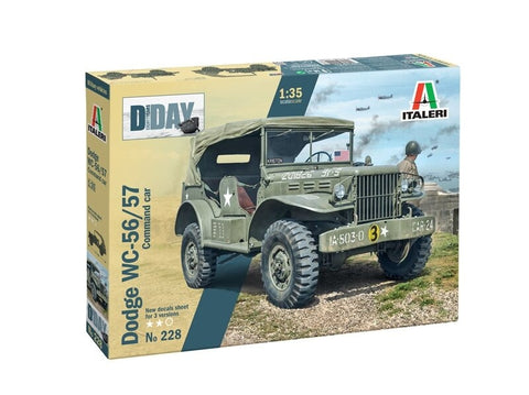 Italeri Dodge WC-56/57 karinis automobilis 1/35 surenkamas rinkinys