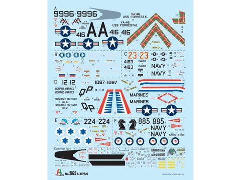 Italeri Douglas A-4E/F/G Skyhawk 1/48 plastikinis lėktuvo modelis 2826
