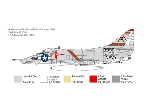 Italeri Douglas A-4E/F/G Skyhawk 1/48 plastikinis lėktuvo modelis 2826