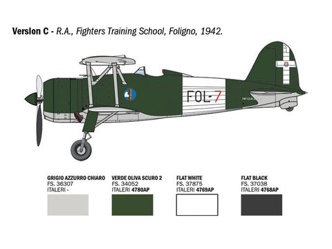 Italeri FIAT CR.42 Falco puolamasis/naktinis naikintuvas 1/48 (2842)