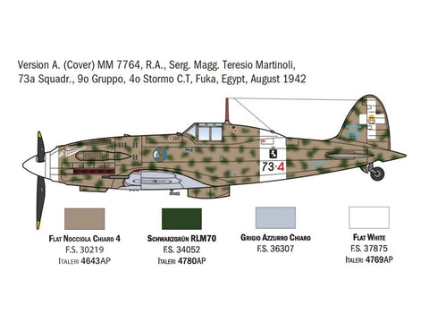 Italeri MC.202 Folgore Aces 1/72, plastikinis surenkamas lėktuvo modelis