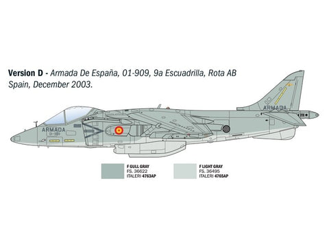 Italeri AV-8B Harrier II 1/72 plastikinis lėktuvo modelis