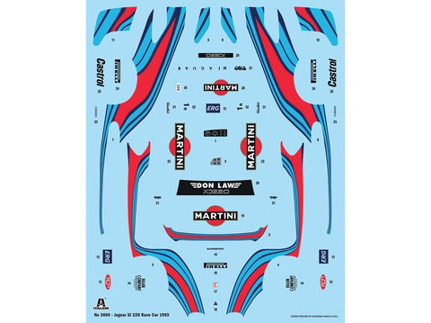 Italeri Jaguar XJ220 Racing 1/24 plastikinis surenkamas modelis
