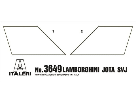 Italeri Lamborghini Miura Jota SVJ 1:24 plastikinis surinkimo rinkinys