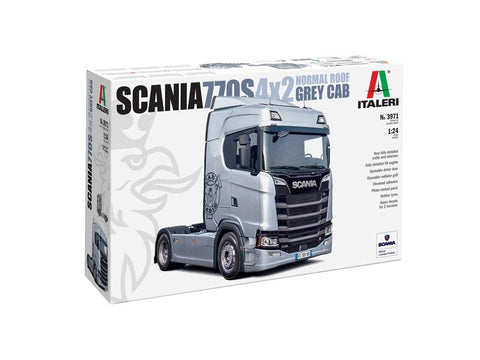 Italeri Scania S770 4x2 pilka kabina 1/24 plastikinis surenkamas rinkinys