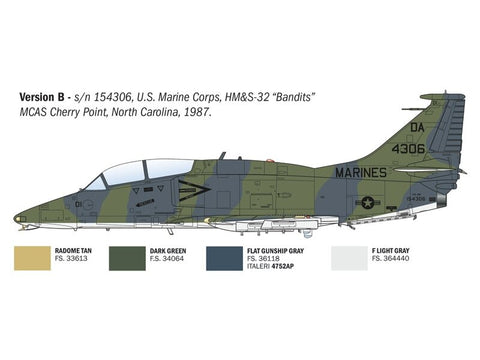 Italeri OA-4M Skyhawk plastikinis lėktuvo modelis 1:72, su lipdukais