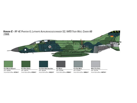 Italeri RF-4E Phantom II 1/48 plastikinis surinkimo rinkinys