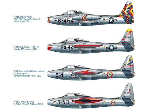 Italeri Republic F-84G Thunderjet 1/72 plastikinis lėktuvo surinkimo rinkinys