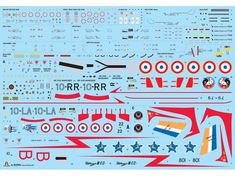 Surenkamas naikintuvo modelis Italeri Mirage IIIC 1/32 92505