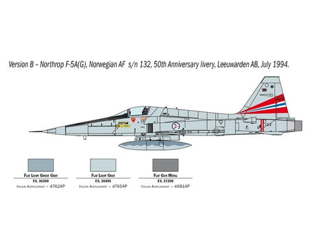 Italeri F-5A Freedom Fighter 1/72 surenkamas lėktuvo modelis