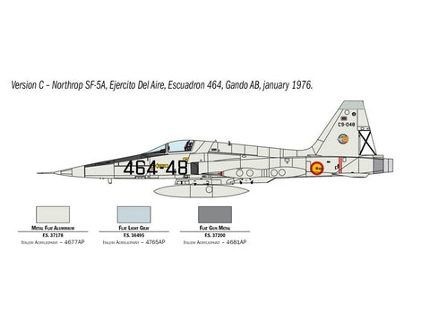 Italeri F-5A Freedom Fighter 1/72 surenkamas lėktuvo modelis