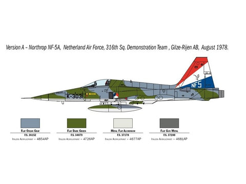 Italeri F-5A Freedom Fighter 1/72 surenkamas lėktuvo modelis